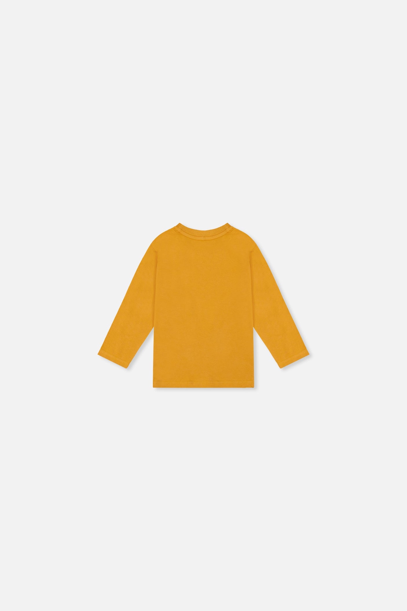 Baby Long Sleeve Organic Cotton T-Shirt Mustard Yellow-2