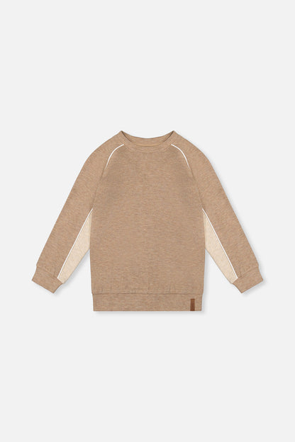 Brushed Jersey Top With Raglan Sleeves Taupe-0