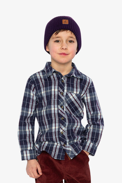Flannel Shirt Blue And White Plaid-1