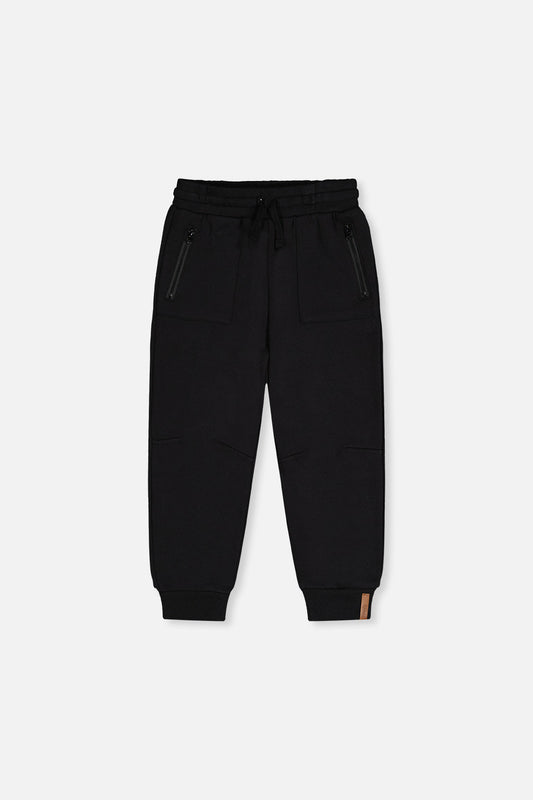 Fleece Sweatpants With Pockets Black-0