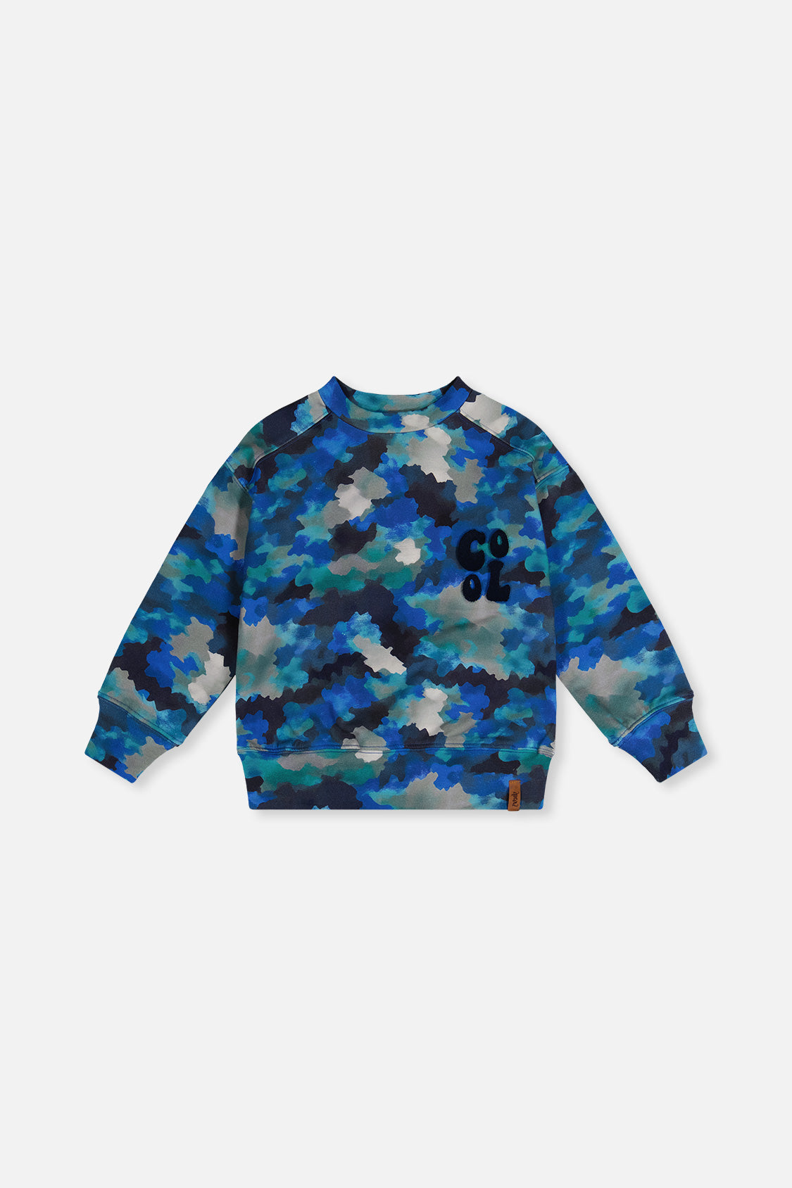 Fleece Sweatshirt Blue And Grey Camouflage-0