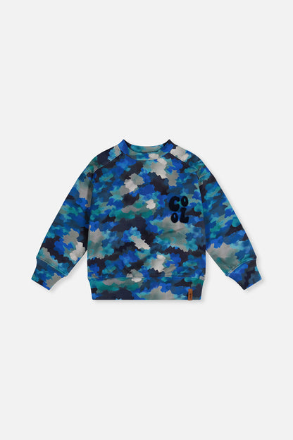 Fleece Sweatshirt Blue And Grey Camouflage-0