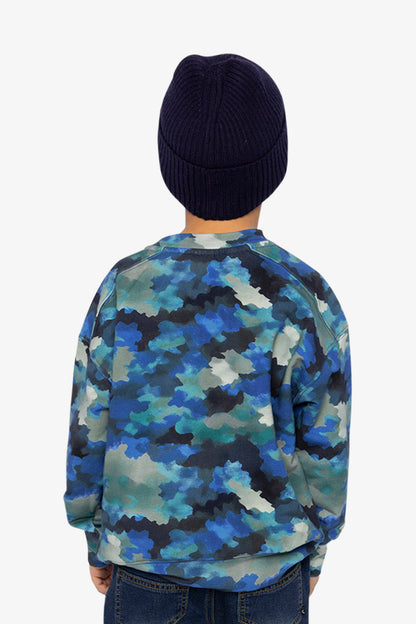 Fleece Sweatshirt Blue And Grey Camouflage-3