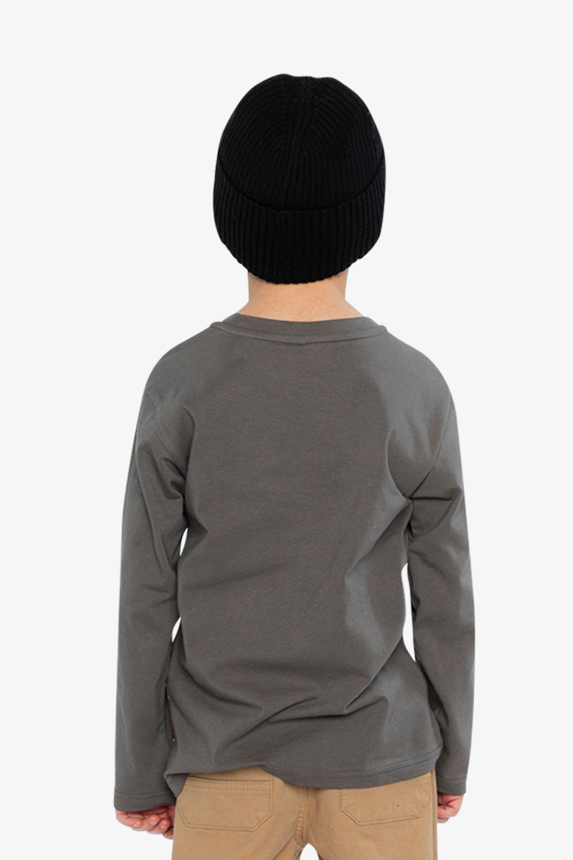Long Sleeve Organic Cotton T-Shirt Dark Grey-3