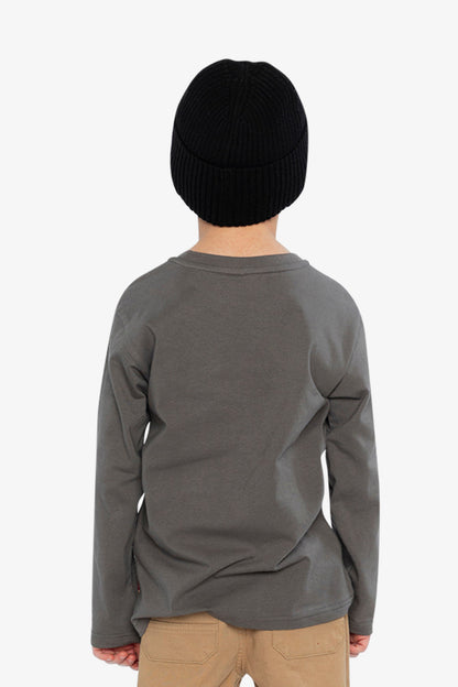 Long Sleeve Organic Cotton T-Shirt Dark Grey-3