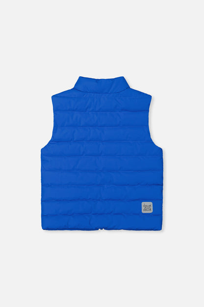 Sleeveless Quilted Mid-Season Vest Blue-4