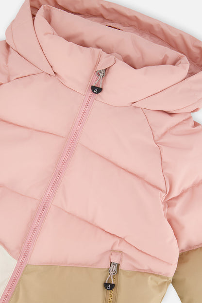 Color-Block Winter Jacket Pale Dusty Pink-2