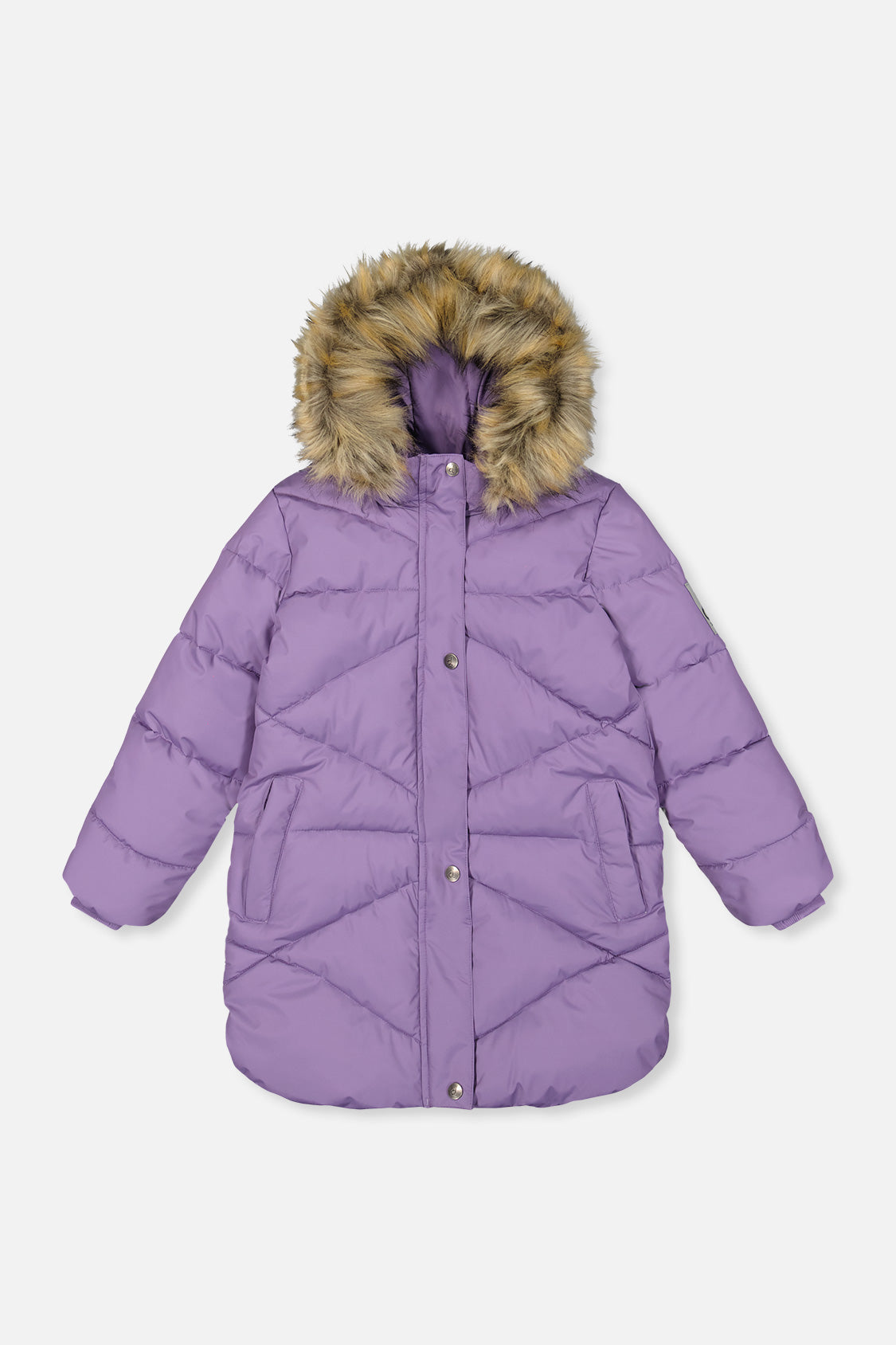 Long Winter Puffer Coat Violet-0