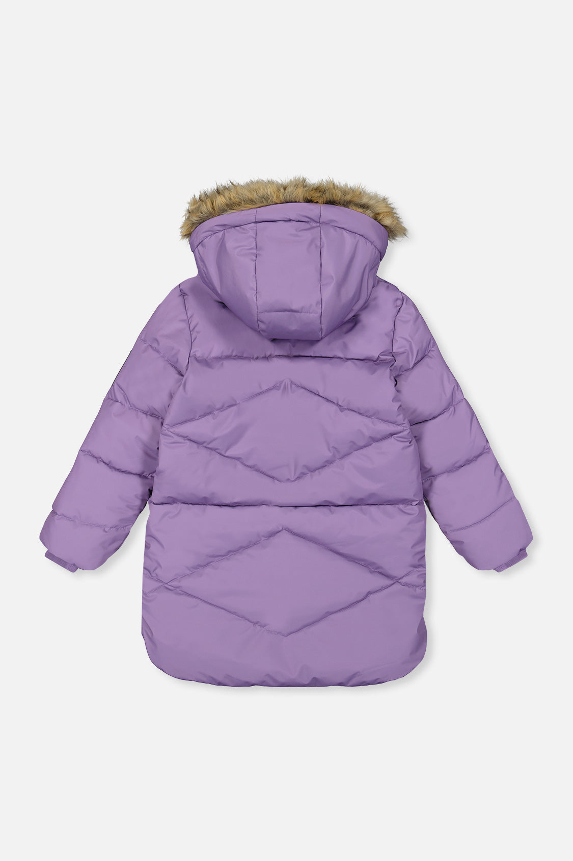 Long Winter Puffer Coat Violet-1