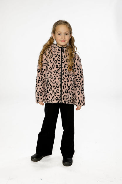 Reversible Mid-Season Jacket Pink And Black-1