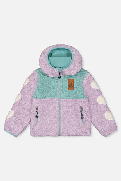Reversible Mid-Season Jacket Pale Blue-Grey And Mauve-4