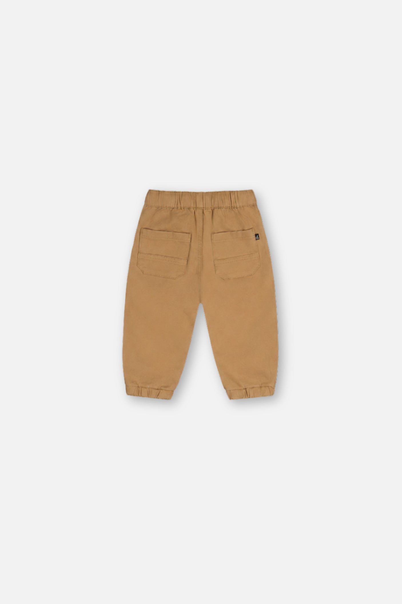 Baby Stretch Canvas Jogger Pants Beige-1