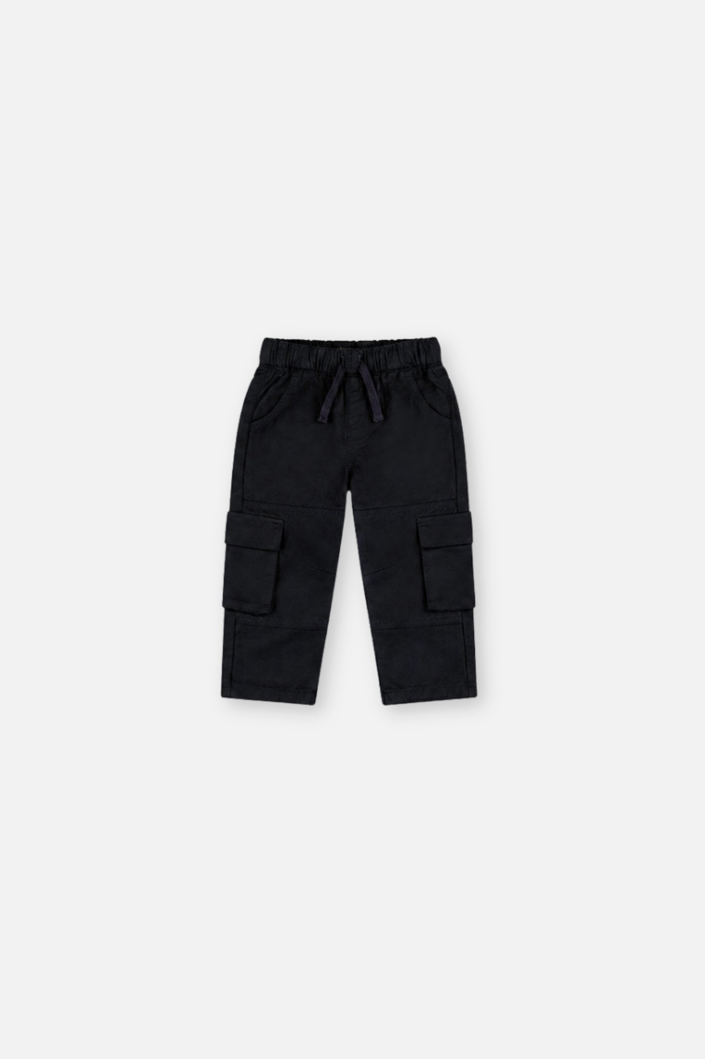 Baby Twill Pants With Cargo Pockets Dark Blue-0