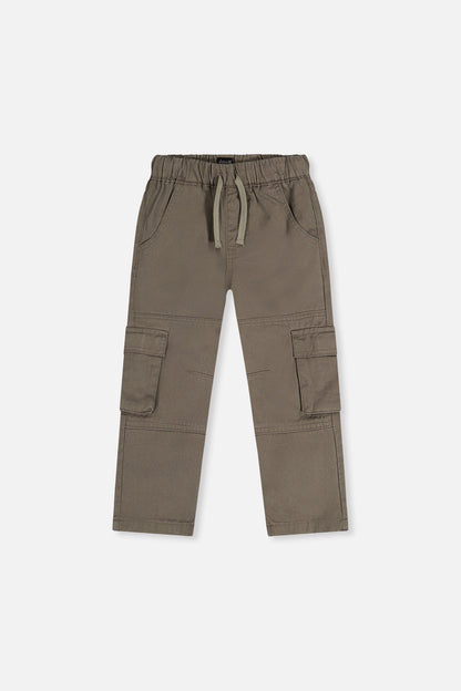 Twill Pants With Cargo Pockets Grey-0