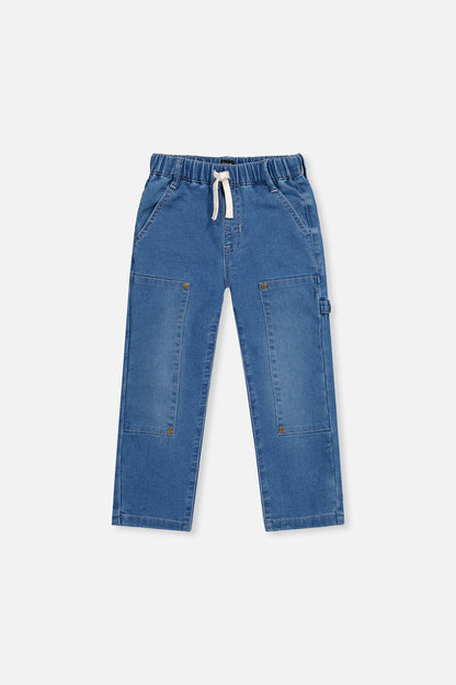 French Terry Denim Pants Light Blue-0