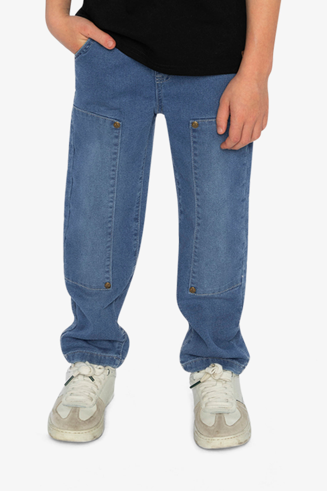 French Terry Denim Pants Light Blue-1