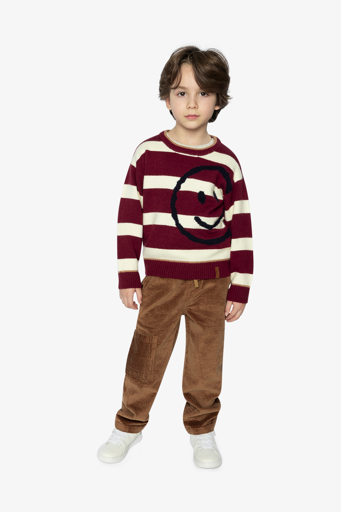 Stretch Corduroy Pants With Cargo Pocket Brown Sugar-4
