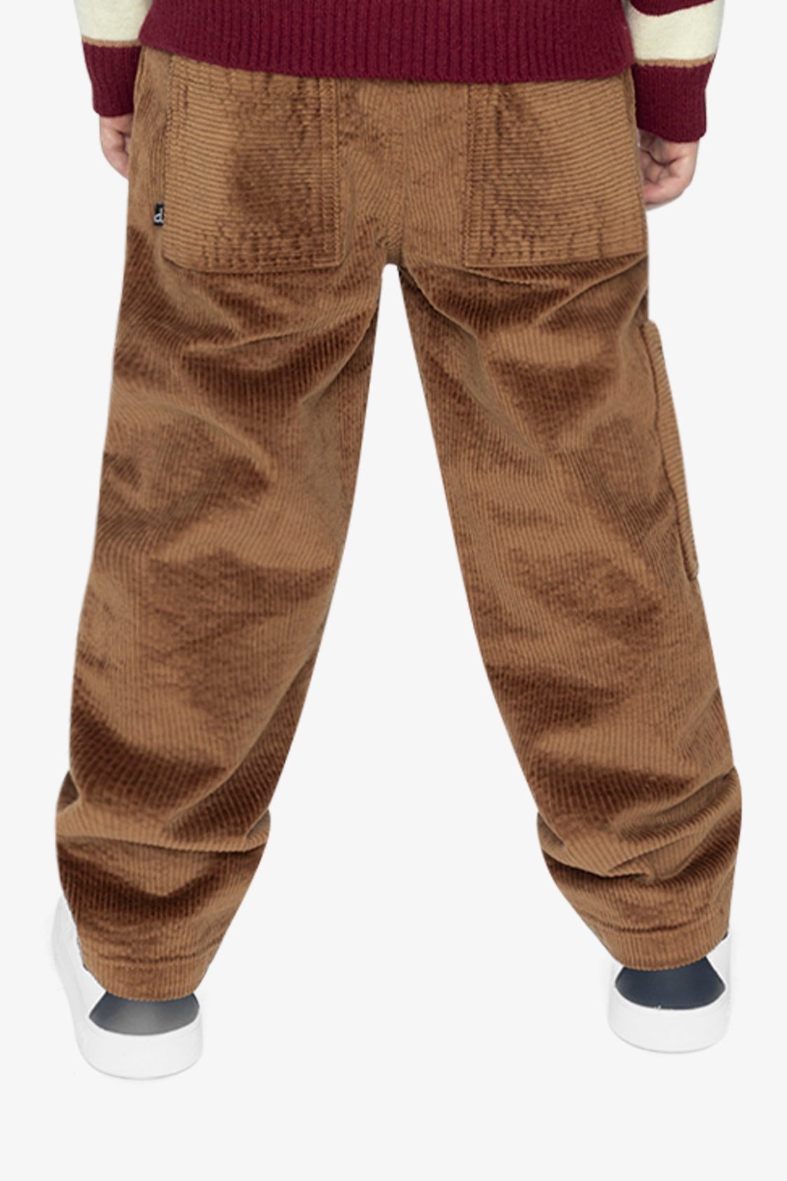 Stretch Corduroy Pants With Cargo Pocket Brown Sugar-3