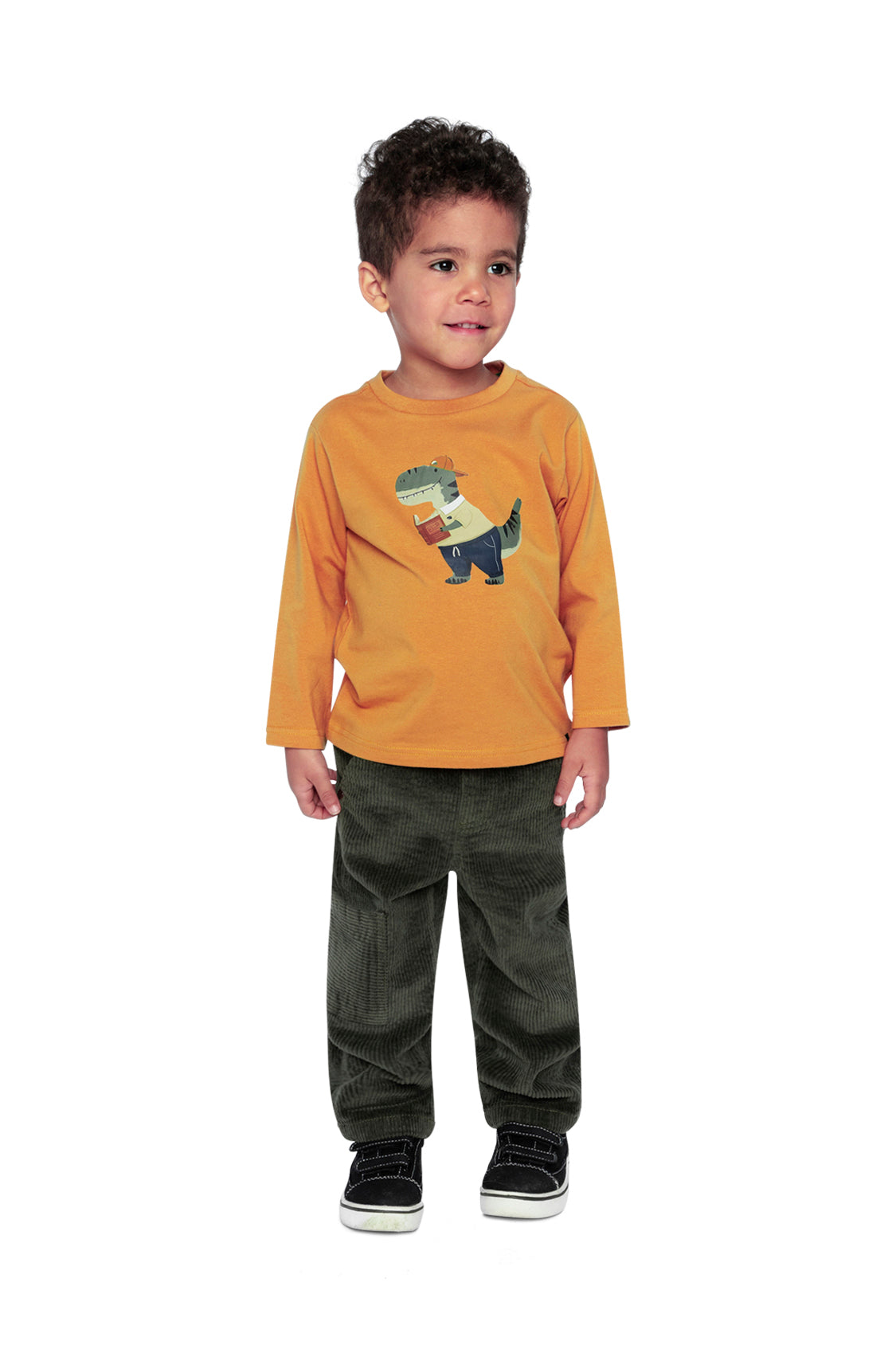 Stretch Corduroy Pants With Cargo Pocket Dark Grey-3