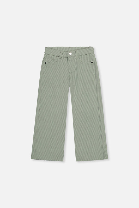 Stretch Corduroy Wide Leg Pants Pale Turquoise-0