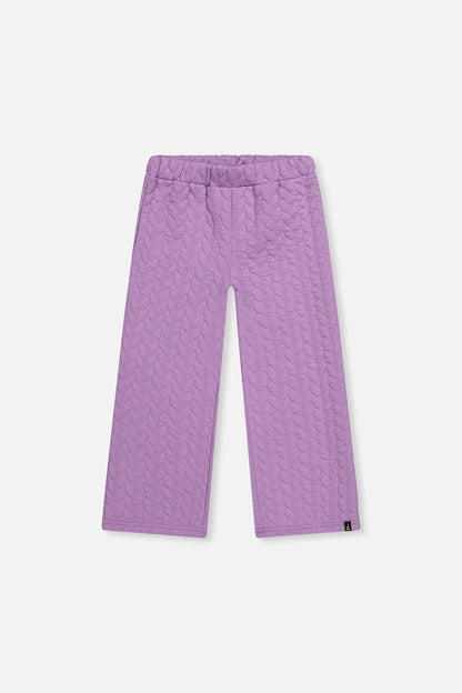 Wide Leg Jacquard Pants Purple-0
