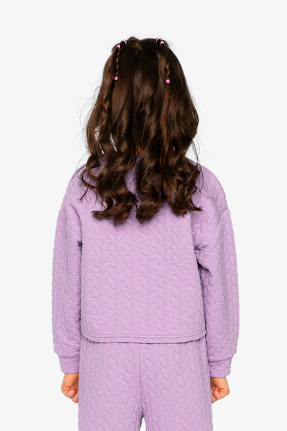 Jacquard Sweatshirt Purple-3