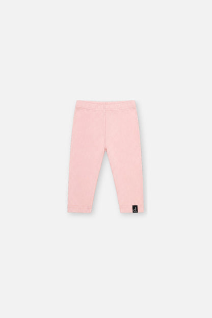 Baby Rib Leggings Pale Dusty Pink-0