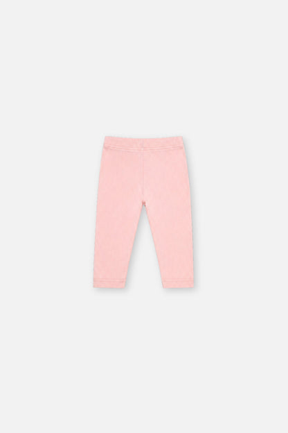 Baby Rib Leggings Pale Dusty Pink-1