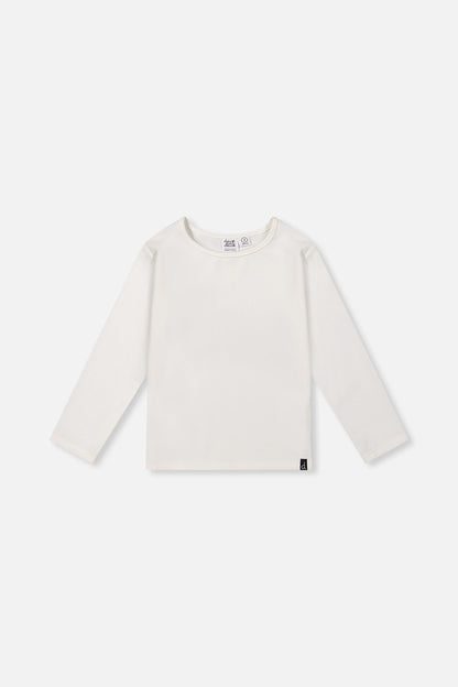 Brushed Rib Crew Neck Top Off-White-0