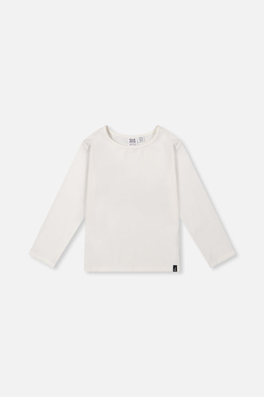 Brushed Rib Crew Neck Top Off-White-0