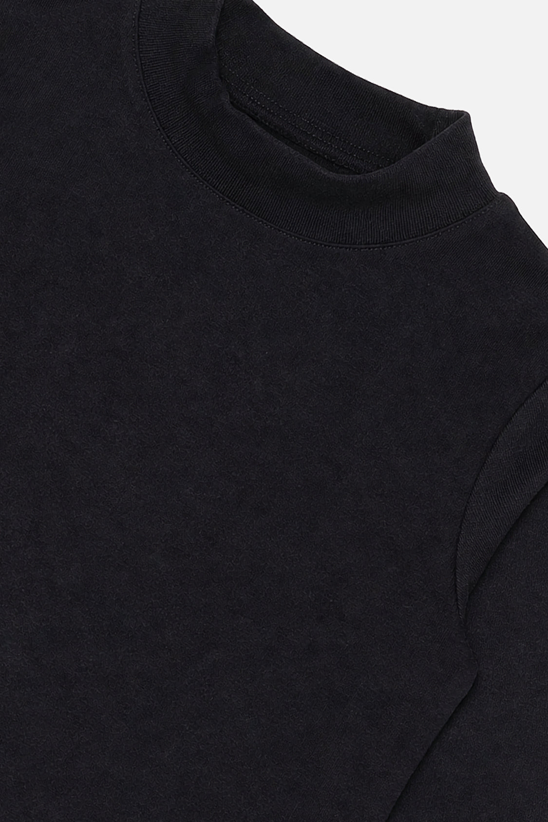 Brushed Rib Crew Neck Top Black-4