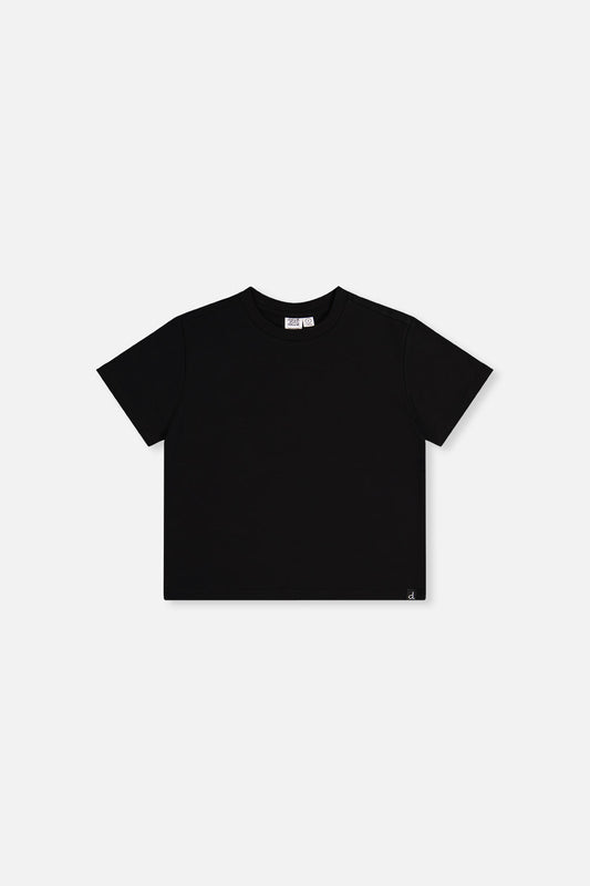 Heavy Jersey Wide Short Sleeve T-Shirt Black-0