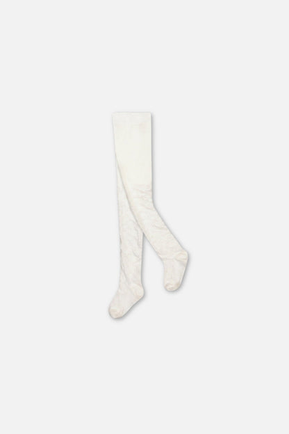 Baby Knit Textured Tights Off-White-0