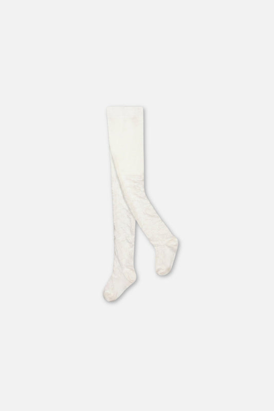 Baby Knit Textured Tights Off-White-0