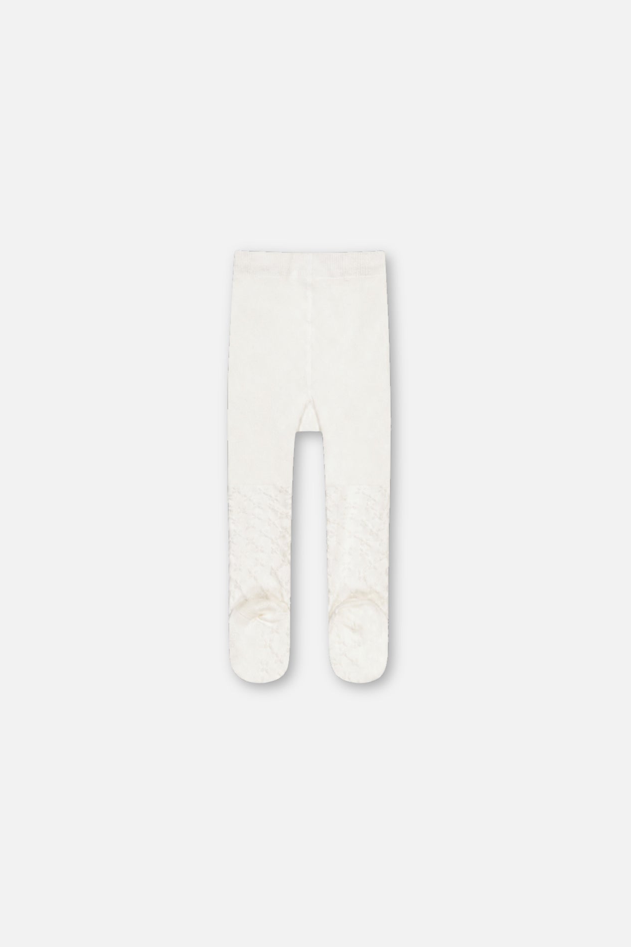 Baby Knit Textured Tights Off-White-1