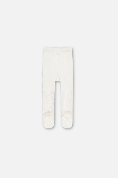 Baby Knit Textured Tights Off-White-1