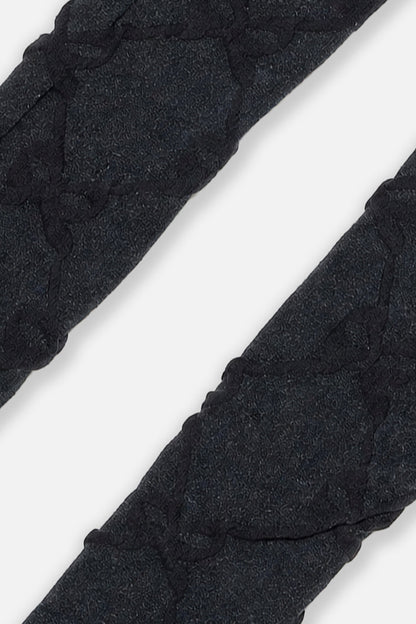 Baby Knit Textured Tights Dark Blue-2