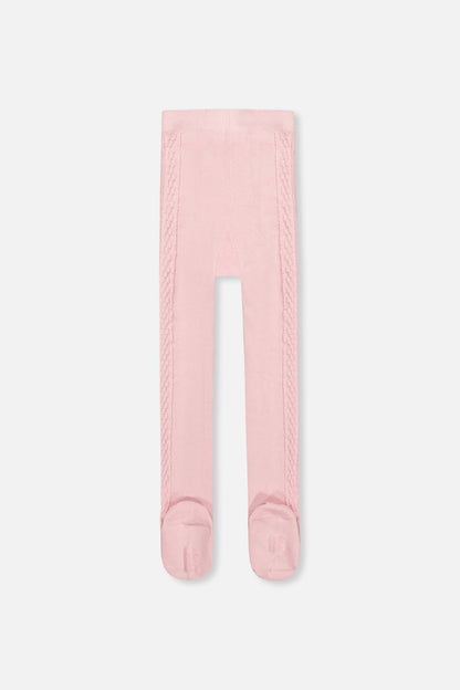 Knit Textured Tights Dusty Pink-1