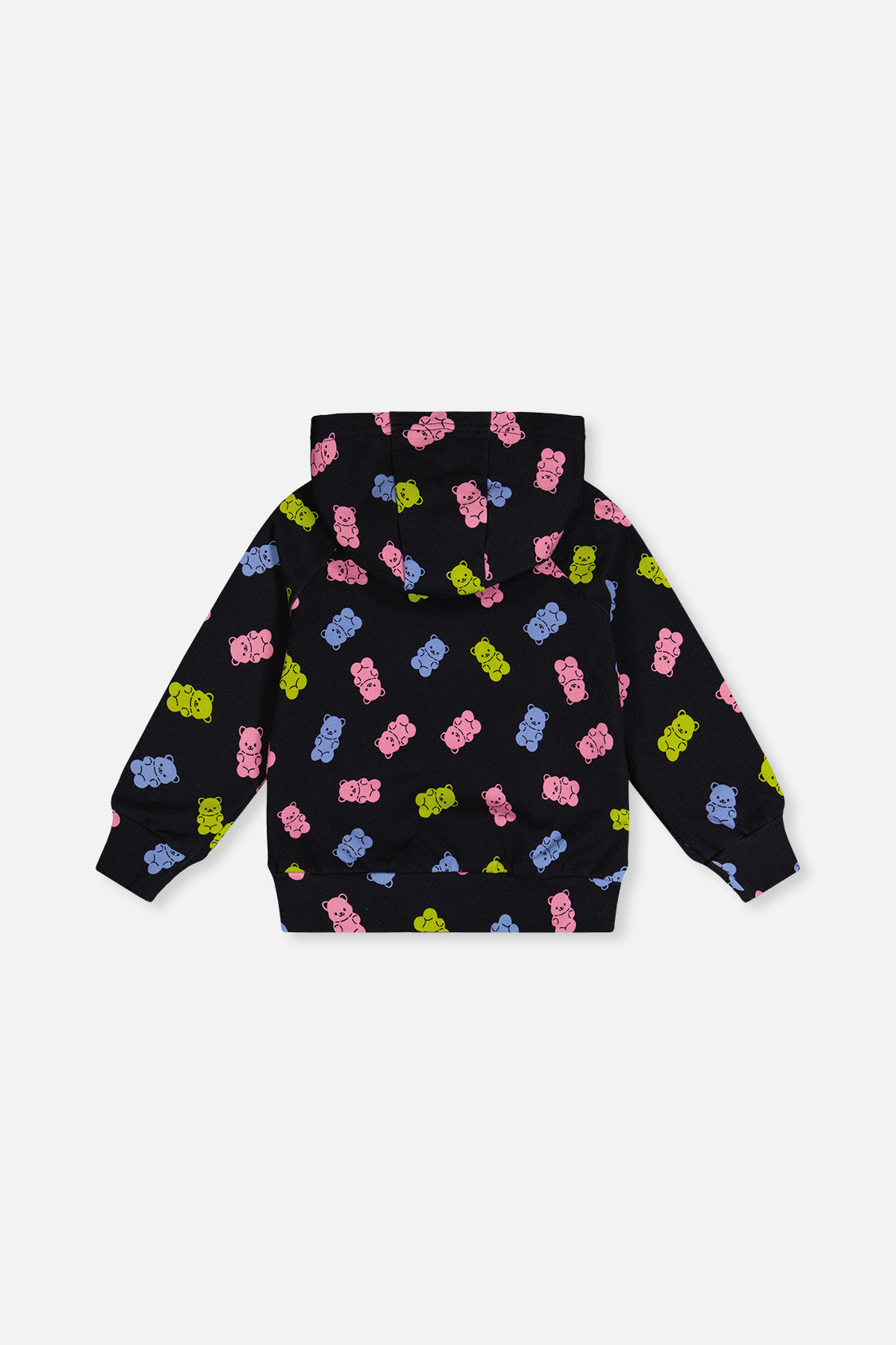 Printed Hoodie Black Printed Gummy Bears-1