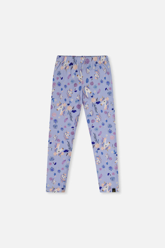Printed Leggings Purple Unicorn Print-0
