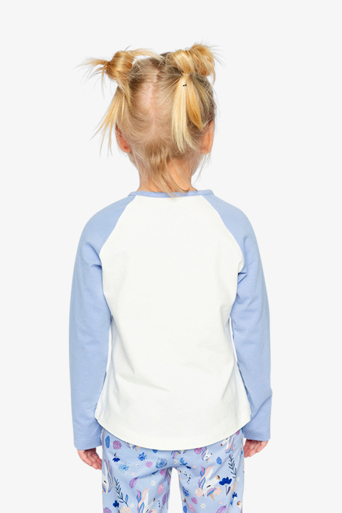 Raglan Organic Cotton T-Shirt Violet And Off-White-3