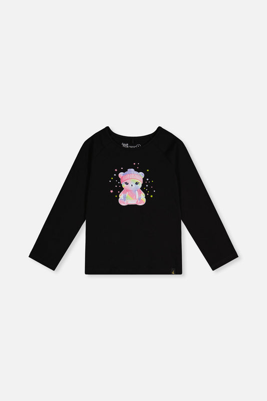 Raglan Organic Cotton T-Shirt Black-0