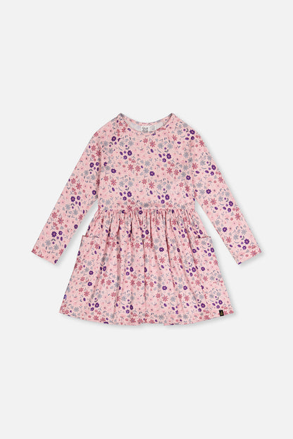 Long Sleeve Dress Rose Print Daisies-0