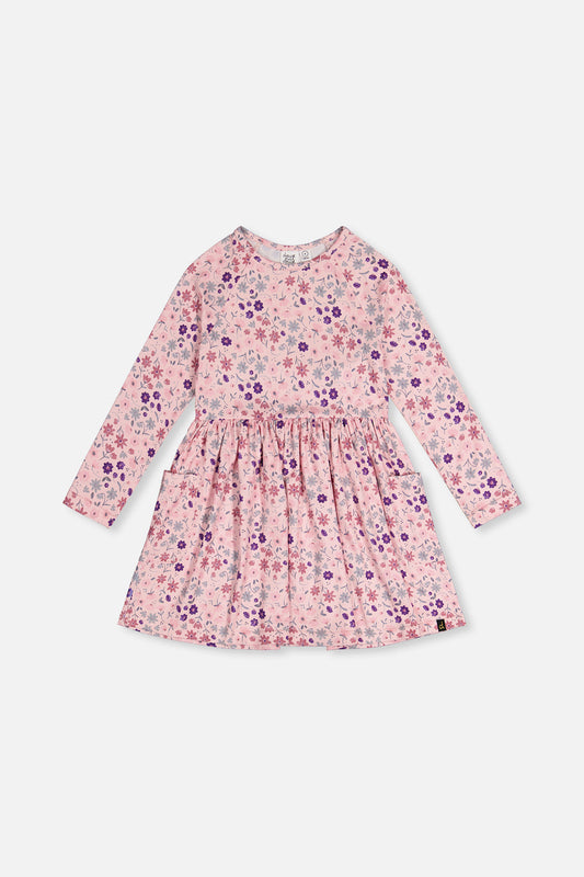 Long Sleeve Dress Rose Print Daisies-0