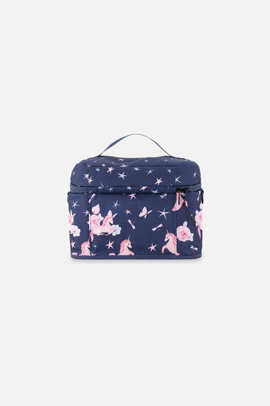 Lunch Box Navy Unicorn Print-1