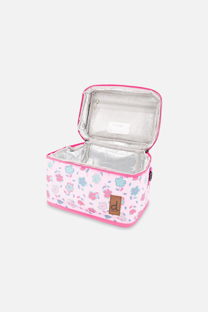 Lunch Box Pink Printed Flowers-2