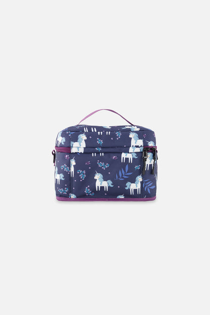 Lunch Box Blue And Purple Unicorn Print-2