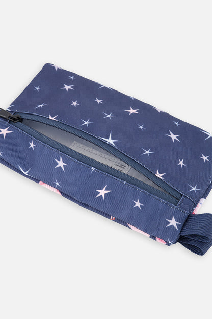 Pencil Case Navy Unicorn Print-4