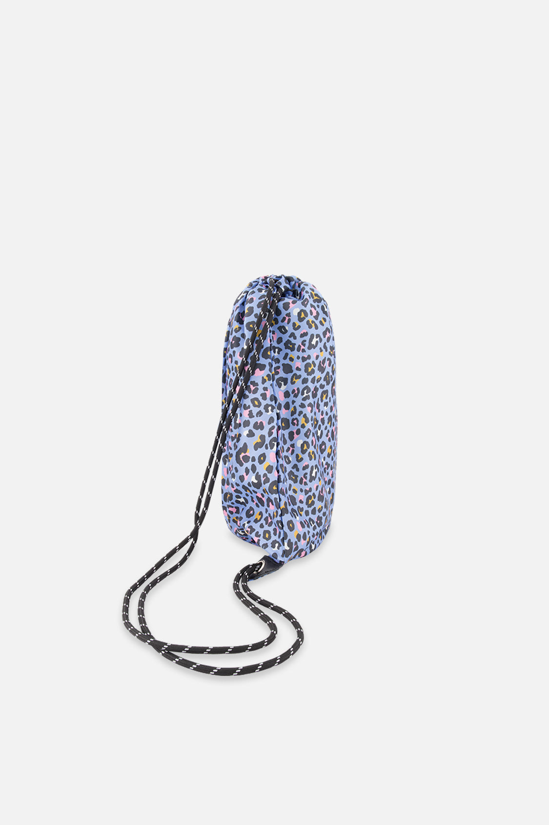 Drawstring Bag Blue Leopard Print-1