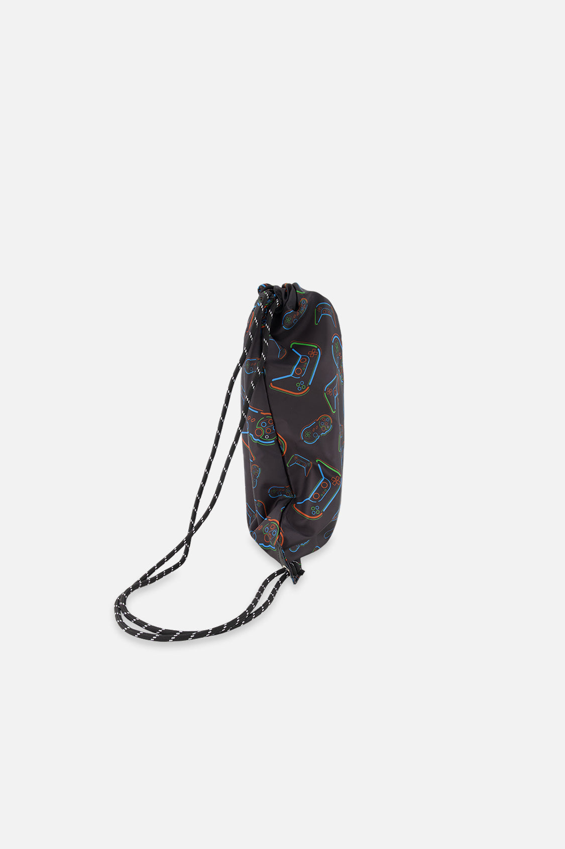 Drawstring Bag Black Printed Controller-1